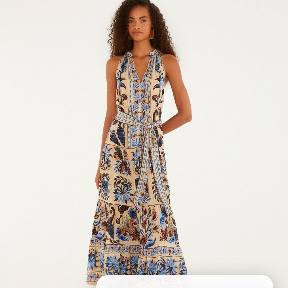 NWT Farm Rio Floral Print Maxi Dress Size large